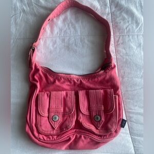 GAP Y2K Pink Denim Pocket Mini Shoulder Bag Barbiecore Bratz Girly Gilmore Girls